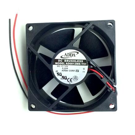 Original ADDA AD0812MB-Y51 Cooling Fan 12V 0.24A 2.88W 2wires AD0812MB-Y51 Fans